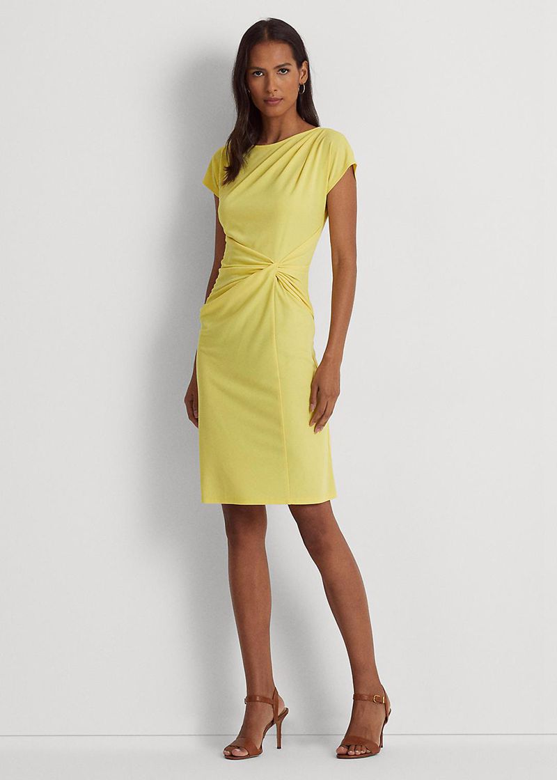 Vestidos Lauren Mujer Twist-Front Jersey Chile Amarillo TESZA-1058